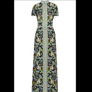 Tory Burch Garden Wisteria Maxi Dress sz 12